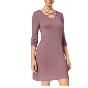 Ultra Flirt Juniors Size Small Women's Burnout Red Casual T-Shirt Dress NEW